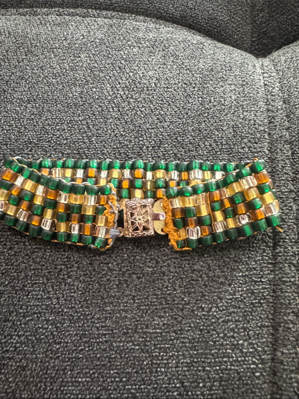 Gold and Green Beaded Bracelet - Women's Fashion Bracelet